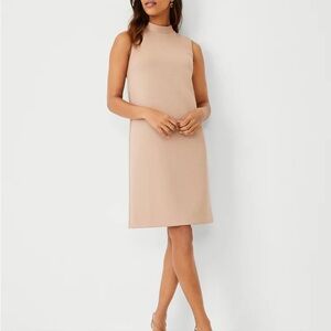 Ann Taylor The Mock Neck Shift Dress in Double Knit